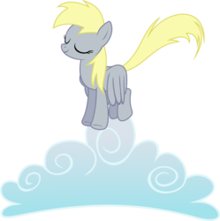 Size: 5766x5791 | Tagged: safe, artist:hawk9mm, derpy hooves, pegasus, pony, g4, absurd resolution, cloud, eyes closed, female, mare, simple background, smiling, solo, transparent background, vector