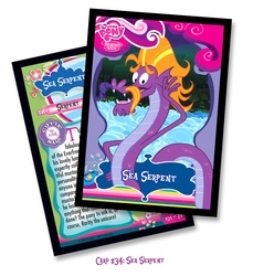 Size: 1318x1442 | Tagged: safe, steven magnet, sea serpent, g4, official, male, solo, trading card