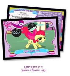 Size: 1318x1442 | Tagged: safe, apple bloom, earth pony, pony, g4, official, the cutie pox, female, filly, solo, trading card