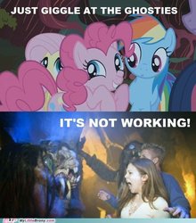 Size: 500x567 | Tagged: safe, edit, edited screencap, screencap, fluttershy, pinkie pie, rainbow dash, earth pony, human, pegasus, pony, friendship is magic, g4, season 1, female, irl, irl human, mare, my little brony, photo