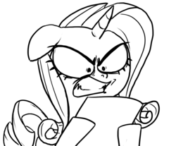 Size: 1000x829 | Tagged: safe, artist:that-technique, rarity, pony, unicorn, g4, angry, ears back, female, gritted teeth, mare, monochrome, reading, solo