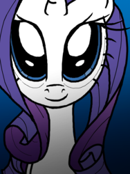 Size: 480x640 | Tagged: safe, artist:that-technique, rarity, pony, unicorn, g4, female, gradient background, looking at you, mare, smiling, solo