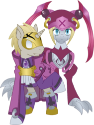 Size: 530x700 | Tagged: safe, artist:naorui, pony, unicorn, blazblue, clothes, ignis clover, male, mask, ponified, relius clover, simple background, stallion, transparent background