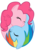 Size: 2480x3508 | Tagged: safe, artist:bouxn, pinkie pie, rainbow dash, earth pony, pegasus, pony, g4, eyes closed, female, high res, lesbian, mare, ship:pinkiedash, shipping, simple background, smiling, taijitu, transparent background, yin-yang