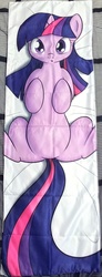 Size: 410x1114 | Tagged: safe, twilight sparkle, pony, unicorn, g4, body pillow, female, looking at you, mare, on back, solo, spread legs, unicorn twilight