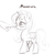 Size: 600x600 | Tagged: safe, artist:rainbow, princess celestia, alicorn, human, pony, g4, boop, cewestia, cute, female, filly, foal, looking up, monochrome, russian, sketch, smiling