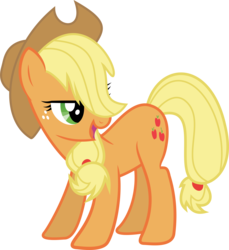Size: 4153x4525 | Tagged: dead source, safe, artist:waranto, applejack, earth pony, pony, g4, absurd resolution, female, looking back, mare, simple background, solo, transparent background, vector