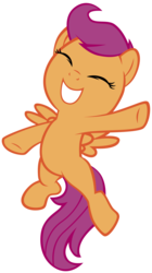 Size: 900x1602 | Tagged: safe, artist:eugene-joe-c, scootaloo, pegasus, pony, g4, eyes closed, female, filly, happy, simple background, smiling, solo, transparent background, vector