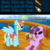 Size: 800x800 | Tagged: safe, artist:frostedwarlock, rainbow dash, twilight sparkle, pegasus, pony, unicorn, g4, beach chair, chair, crossover, duo, duo female, eyepatch, female, mare, monkey island, on back, pirate, pirate dash, ship, sunglasses