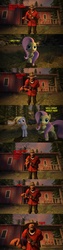 Size: 720x2880 | Tagged: safe, artist:sinistersnuggles, derpy hooves, fluttershy, human, pegasus, pony, g4, 3d, comic, female, gmod, human female, mare, soldier, soldier (tf2), team fortress 2