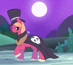 Size: 669x600 | Tagged: safe, artist:lonewolfkait, big macintosh, earth pony, pony, g4, luna eclipsed, cape, clothes, costume, hat, mac the ripper, male, moon, night, nightmare night, solo, stallion, stars, top hat