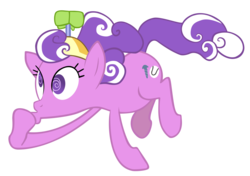 Size: 3000x2116 | Tagged: safe, artist:anitech, screwball, earth pony, pony, g4, background pony, female, flying, hat, high res, mare, propeller hat, simple background, solo, transparent background, vector