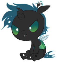 Size: 354x384 | Tagged: source needed, safe, artist:elslowmo, artist:php27, queen chrysalis, changeling, changeling queen, nymph, g4, angry, baby, crown, cute, cutealis, cuteling, female, filly, filly queen chrysalis, foal, jewelry, madorable, regalia, simple background, sitting, solo, transparent background, younger