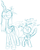 Size: 740x926 | Tagged: safe, artist:php27, queen chrysalis, trixie, changeling, changeling queen, pony, unicorn, g4, cape, clothes, duo, duo female, female, hat, lidded eyes, mare, monochrome, raised hoof, sketch, trixie's cape, trixie's hat