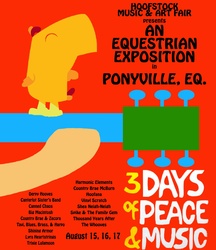 Size: 1638x1900 | Tagged: safe, artist:red-pear, 60s, hoofstock, phoenix chick, poster, woodstock