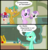 Size: 1289x1350 | Tagged: safe, artist:krekka01, bon bon, diamond tiara, lyra heartstrings, scootaloo, snails, sweetie belle, sweetie drops, twist, earth pony, pony, g4, apple, band geeks, bipedal, blushing, comic, female, implied lesbian, implied lyrabon, implied shipping, lesbian, lyre, mare, shipping, spongebob squarepants