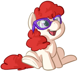 Size: 694x645 | Tagged: safe, artist:php27, twist, earth pony, pony, g4, female, filly, simple background, sitting, solo, transparent background