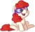 Size: 694x645 | Tagged: safe, artist:php27, twist, earth pony, pony, g4, female, filly, simple background, sitting, solo, transparent background