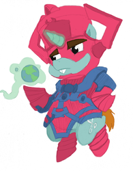 Size: 780x1000 | Tagged: artist needed, safe, snips, g4, bipedal, colored, colt, crossover, foal, galactus, magic, male, marvel, parody, simple background