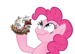 Size: 1184x855 | Tagged: safe, pinkie pie, g4, one piece, simple background, thousand sunny, white background