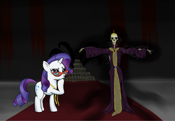 Size: 1429x985 | Tagged: safe, artist:ragingsemi, rarity, lich, g4, glasses