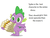 Size: 390x300 | Tagged: safe, spike, dragon, g4, best pony, meta, scroll, simple background, solo, spike is best pony, text, white background