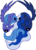 Size: 2851x4000 | Tagged: safe, artist:kalleflaxx, princess luna, alicorn, pony, g4, cute, duality, female, mare, s1 luna, simple background, sleeping, spread wings, transparent background, vector, wings