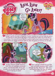 Size: 743x1023 | Tagged: safe, applejack, fluttershy, pinkie pie, princess celestia, rainbow dash, rarity, spike, twilight sparkle, g4, german comic, sparkle world, comic, creepy comic, rain, rain go away!, twilight is a lion