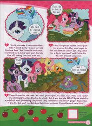 Size: 743x1023 | Tagged: safe, applejack, fluttershy, pinkie pie, princess celestia, rainbow dash, rarity, spike, twilight sparkle, g4, german comic, sparkle world, comic, rain, rain go away!, twilight is a lion