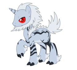 Size: 550x500 | Tagged: safe, artist:sklavenbrause, kirin (monster hunter), pony, colored sclera, crossover, monster hunter, ponified, raised hoof, red eyes, red sclera, simple background, solo, transparent background