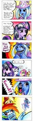 Size: 800x2951 | Tagged: safe, artist:lavosvsbahamut, applejack, fluttershy, rainbow dash, rarity, trixie, twilight sparkle, g4, comic, meme, troll, trollface