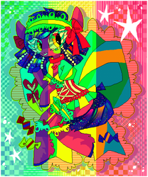 Size: 500x600 | Tagged: safe, artist:suippumato, oc, oc only, psychedelic