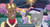 Size: 857x470 | Tagged: safe, screencap, caesar, chocolate sun, count caesar, lyrica lilac, earth pony, pony, unicorn, g4, my little pony: friendship is magic, sweet and elite, female, hub logo, male, mare, stallion, youtube caption