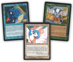 Size: 2006x1710 | Tagged: safe, artist:feather, princess celestia, princess luna, zecora, zebra, g4, magic the gathering, princess