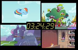 Size: 1498x956 | Tagged: safe, rainbow dash, g4, 24, canterlot, female, golden oaks library, library, my little 24