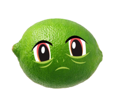Size: 896x750 | Tagged: safe, artist:detectivebuddha, granny smith, g4, 1000 hours in ms paint, female, food transformation, lime, simple background, solo, tired, transparent background