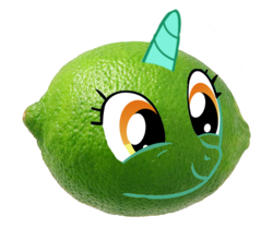 Size: 800x670 | Tagged: safe, artist:detectivebuddha, lyra heartstrings, g4, 1000 hours in ms paint, female, food transformation, lime, limera, lymera, simple background, solo, transparent background
