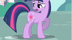 Size: 853x480 | Tagged: safe, screencap, twilight sparkle, pony, unicorn, g4, season 1, the ticket master, animated, belly, female, gif, hungry, mare, solo, stomach growl, stomach noise, unicorn twilight