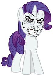 Size: 627x900 | Tagged: safe, rarity, pony, g4, bloodshot eyes, draw on me, human face, rage, solo