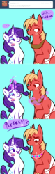 Size: 450x1423 | Tagged: safe, artist:clockworkquartet, big macintosh, rarity, earth pony, pony, g4, ask, comic, male, stallion