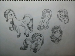 Size: 1280x960 | Tagged: safe, artist:discommunicator, rarity, pony, g4, sketch, sketch dump, solo, traditional art