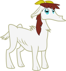 Size: 545x590 | Tagged: safe, artist:combuskenisawesome, goat, g4, cute, goatified, lauren faust, scapegoat, simple background, species swap, transparent background, vector, youtube link