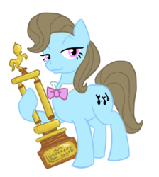 Size: 700x781 | Tagged: safe, artist:bux, beauty brass, earth pony, pony, g4, award, female, mare, simple background, solo, transparent background, trophy