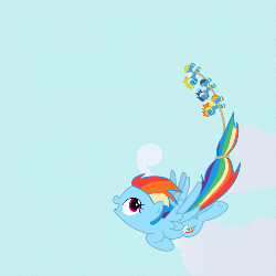Size: 500x500 | Tagged: safe, artist:j-z-a, rainbow dash, soarin', spitfire, surprise (g4), pegasus, pony, g4, animated, female, flying, mare, toy, wonderbolts