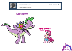 Size: 894x637 | Tagged: safe, pinkie pie, spike, oc, oc:twilight panda, starmie, g4, mspaintponies, tumblr