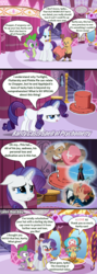 Size: 514x1440 | Tagged: safe, artist:irie-mangastudios, rarity, spike, dragon, pony, unicorn, g4, comic, dr. hiriluk, female, glasses, horn, male, mare, measuring tape, one piece, rarity's glasses, tony tony chopper