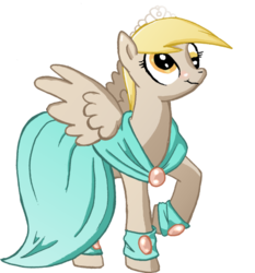 Size: 457x490 | Tagged: safe, artist:deathdog3000, derpy hooves, pegasus, pony, g4, clothes, dress, female, mare, simple background, solo, transparent background
