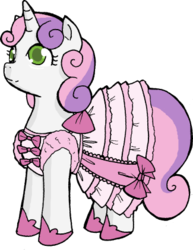 Size: 325x422 | Tagged: safe, artist:deathdog3000, sweetie belle, pony, g4, clothes, dress, female, simple background, solo, transparent background