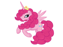 Size: 800x600 | Tagged: safe, artist:pvt-llama, pinkie pie, alicorn, pony, g4, alicornified, female, pinkiecorn, race swap, simple background, solo, transparent background, xk-class end-of-the-world scenario