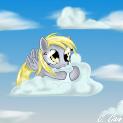 Size: 1024x1024 | Tagged: safe, artist:c-cain, derpy hooves, pegasus, pony, g4, female, mare, solo